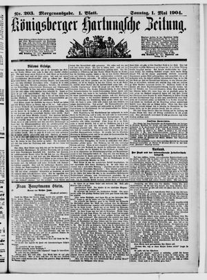 Königsberger Hartungsche Zeitung vom 01.05.1904