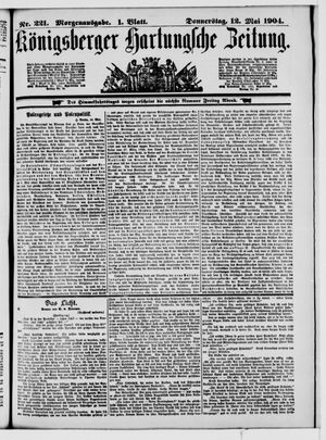 Königsberger Hartungsche Zeitung vom 12.05.1904