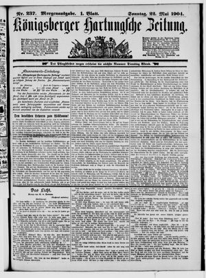 Königsberger Hartungsche Zeitung vom 22.05.1904