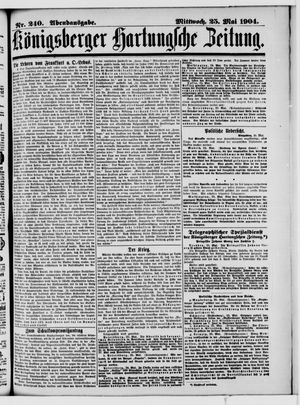 Königsberger Hartungsche Zeitung vom 25.05.1904