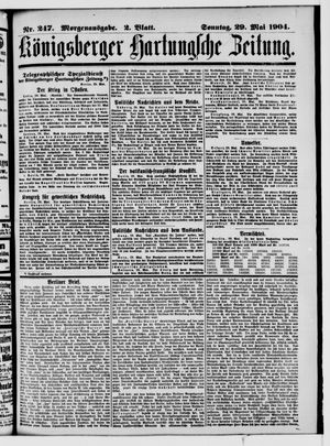 Königsberger Hartungsche Zeitung vom 29.05.1904