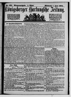 Königsberger Hartungsche Zeitung vom 01.06.1904