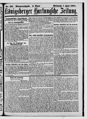 Königsberger Hartungsche Zeitung vom 01.06.1904