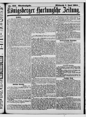 Königsberger Hartungsche Zeitung vom 01.06.1904