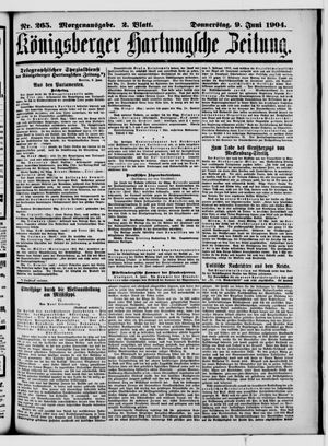 Königsberger Hartungsche Zeitung vom 09.06.1904