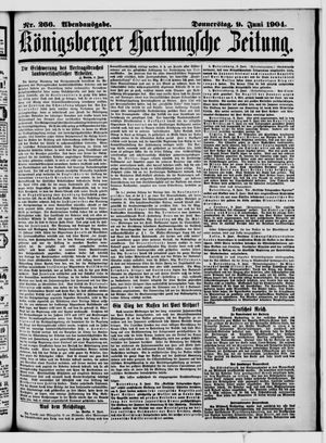 Königsberger Hartungsche Zeitung vom 09.06.1904