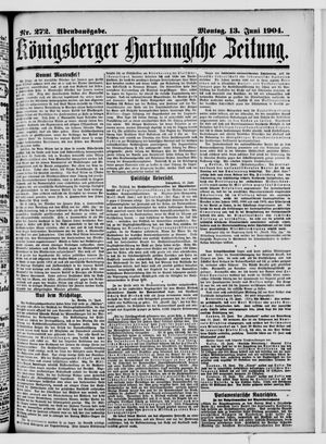 Königsberger Hartungsche Zeitung vom 13.06.1904