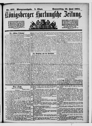 Königsberger Hartungsche Zeitung vom 16.06.1904
