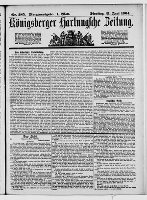 Königsberger Hartungsche Zeitung vom 21.06.1904