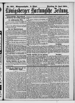 Königsberger Hartungsche Zeitung vom 21.06.1904