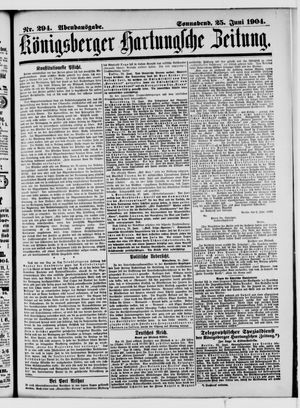 Königsberger Hartungsche Zeitung vom 25.06.1904