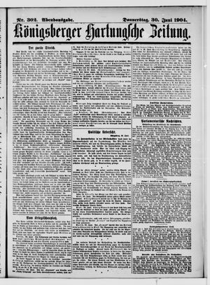 Königsberger Hartungsche Zeitung vom 30.06.1904