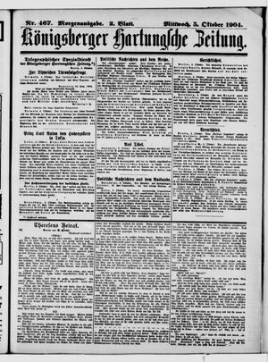 Königsberger Hartungsche Zeitung vom 05.10.1904