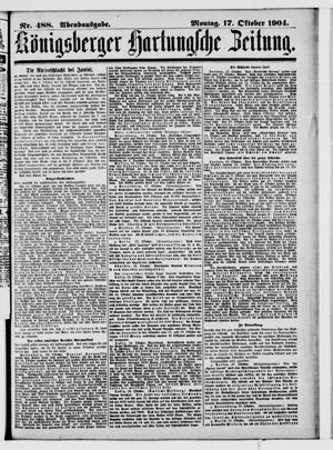 Königsberger Hartungsche Zeitung vom 17.10.1904