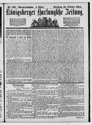 Königsberger Hartungsche Zeitung vom 25.10.1904