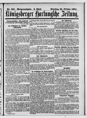 Königsberger Hartungsche Zeitung vom 25.10.1904