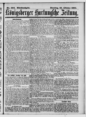 Königsberger Hartungsche Zeitung vom 25.10.1904