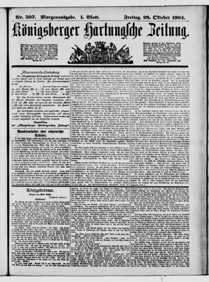 Königsberger Hartungsche Zeitung vom 28.10.1904