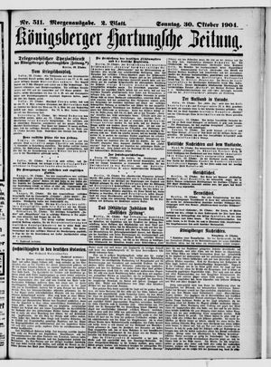 Königsberger Hartungsche Zeitung on Oct 30, 1904