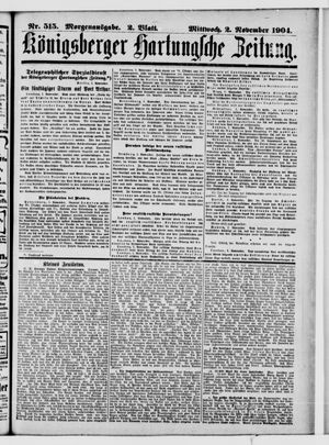 Königsberger Hartungsche Zeitung vom 02.11.1904