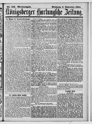 Königsberger Hartungsche Zeitung vom 02.11.1904