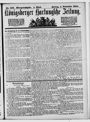 Königsberger Hartungsche Zeitung vom 04.11.1904