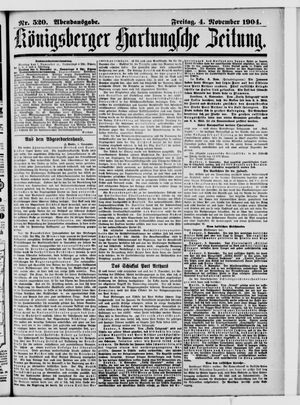 Königsberger Hartungsche Zeitung vom 04.11.1904