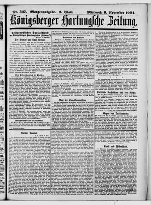 Königsberger Hartungsche Zeitung vom 09.11.1904