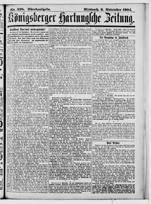Königsberger Hartungsche Zeitung vom 09.11.1904