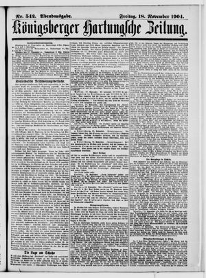 Königsberger Hartungsche Zeitung vom 18.11.1904