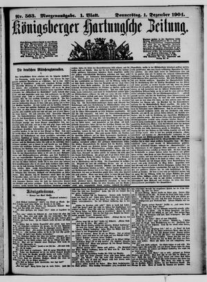 Königsberger Hartungsche Zeitung vom 01.12.1904