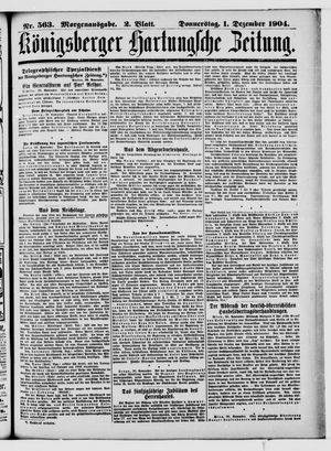 Königsberger Hartungsche Zeitung vom 01.12.1904