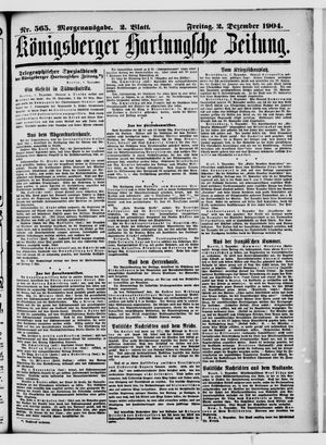 Königsberger Hartungsche Zeitung vom 02.12.1904