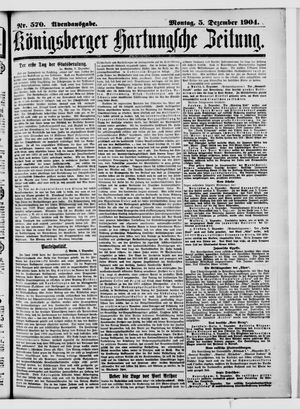 Königsberger Hartungsche Zeitung vom 05.12.1904