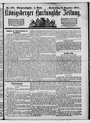 Königsberger Hartungsche Zeitung vom 08.12.1904