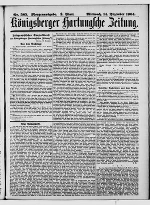 Königsberger Hartungsche Zeitung vom 14.12.1904
