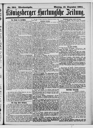 Königsberger Hartungsche Zeitung vom 19.12.1904
