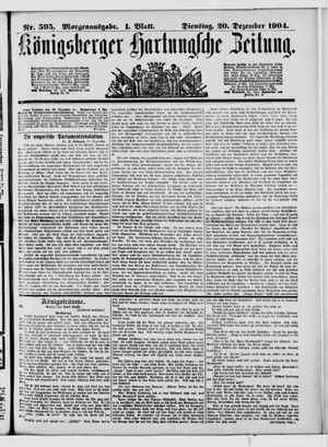 Königsberger Hartungsche Zeitung vom 20.12.1904
