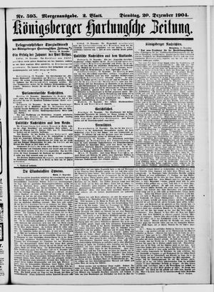 Königsberger Hartungsche Zeitung vom 20.12.1904