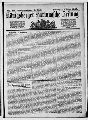 Königsberger Hartungsche Zeitung vom 01.10.1905
