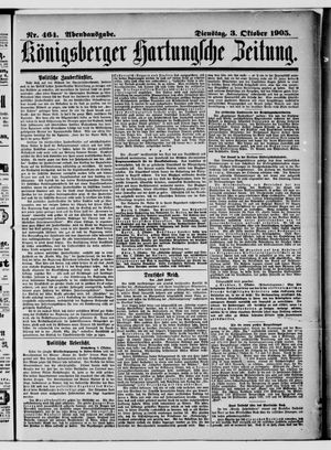 Königsberger Hartungsche Zeitung vom 03.10.1905