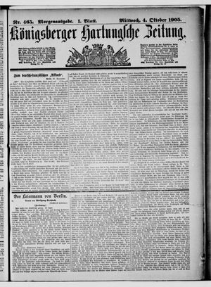 Königsberger Hartungsche Zeitung on Oct 4, 1905