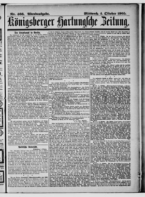 Königsberger Hartungsche Zeitung on Oct 4, 1905