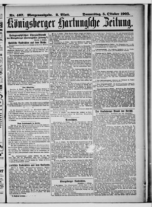 Königsberger Hartungsche Zeitung vom 05.10.1905