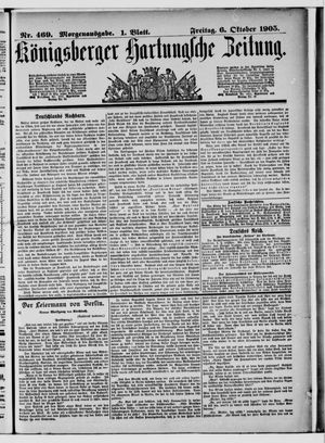 Königsberger Hartungsche Zeitung vom 06.10.1905