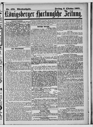 Königsberger Hartungsche Zeitung on Oct 6, 1905