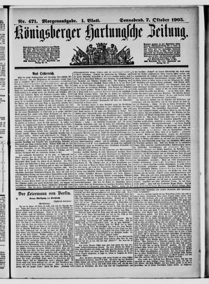 Königsberger Hartungsche Zeitung vom 07.10.1905