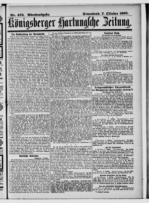 Königsberger Hartungsche Zeitung vom 07.10.1905