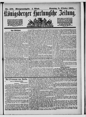 Königsberger Hartungsche Zeitung vom 08.10.1905