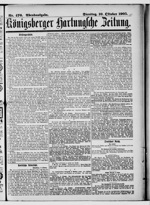 Königsberger Hartungsche Zeitung vom 10.10.1905